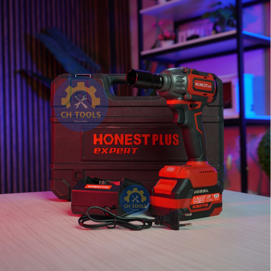 🔩 مفك صدمات لاسلكي احترافي HONEST PLUS – قوة 350 نيوتن متر + بطارية 21V